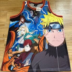 NEW VTG Naruto Gaara Mei Terumi Tsunade Fourth Raikage Jersey Tank Shirt Size M